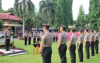 Haru dan Bangga 84 Personel Polres Lombok Barat Naik Pangkat, Purna Tugas Dihormati