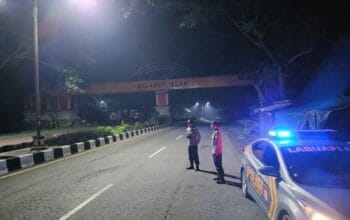 Patroli Intensif Polsek Labuapi Jaga Keamanan Jalur BIL di Malam Hari