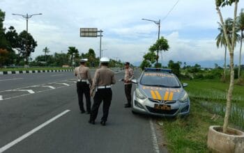 Aman dan Lancar, Patroli Polsek Kediri di Bypass BIL 2 Lombok Barat