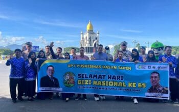 Hari Gizi Nasional, Kolaborasi Apik Puskesmas dan Polisi di Lombok Barat