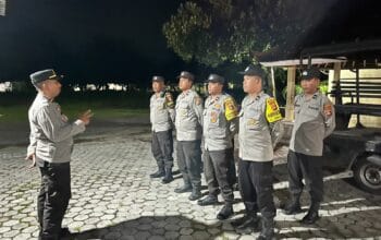 Patroli Gabungan Polsek Gerung dan Kuripan Amankan Jalur BIL 1 dan 2