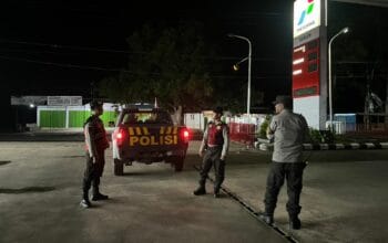 Patroli Intensif Polsek Sekotong, Jaga Objek Vital di Tengah Cuaca Ekstrem