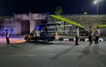 Patroli Intensif di BIL 1 dan 2, Polsek Gerung Jaga Malam Tetap Kondusif