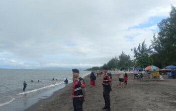 Patroli Intensif di Pantai Cemara, Wujud Nyata Polres Lombok Barat Jaga Wisatawan