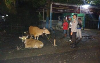 Patroli Malam Polsek Lembar, Antisipasi 3C Jelang Ramadan