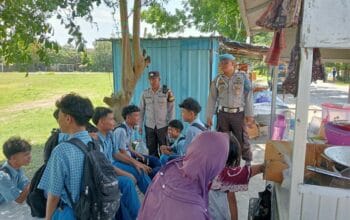 patroli, polisi, gerung, pelajar, keamanan, ketertiban, masyarakat