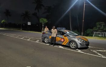 Patroli Blue Light Polsek Kediri, Antisipasi 3C dan Balap Liar di Jalur BIL I dan BIL II