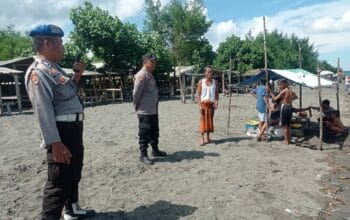 Keamanan Pantai Cemare Dijaga Ketat, Polsek Lembar Lakukan Patroli Rutin