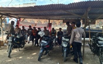Polres Lombok Barat Gelar Penyuluhan Kamtibmas di Pasar Gerung