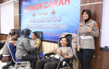 Donor Darah Polres Lombok Barat, Wujud Kepedulian dalam HUT Lalu Lintas ke-70